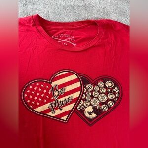 Grunt Style Valentine Be Mine Hearts & Ammo Red Short Sleeve Graphic T Shirt XXL